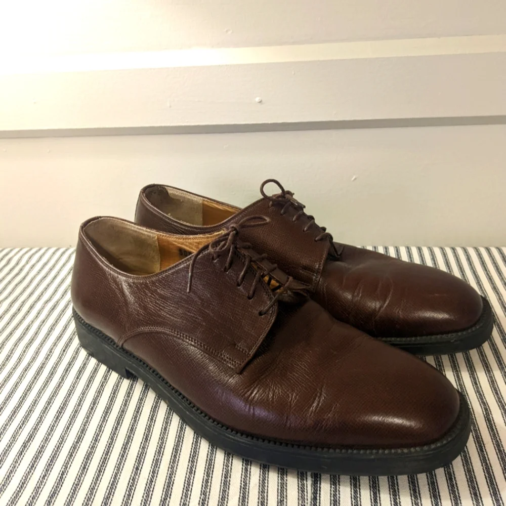 Brooks Brothers Men's Brown Leather Oxfords Salinger Size 9‎
